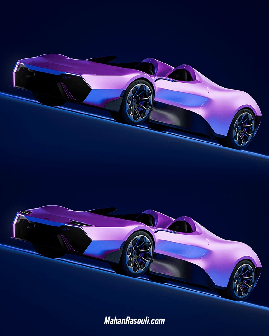 Pop-up headlight in raised position – LED detail