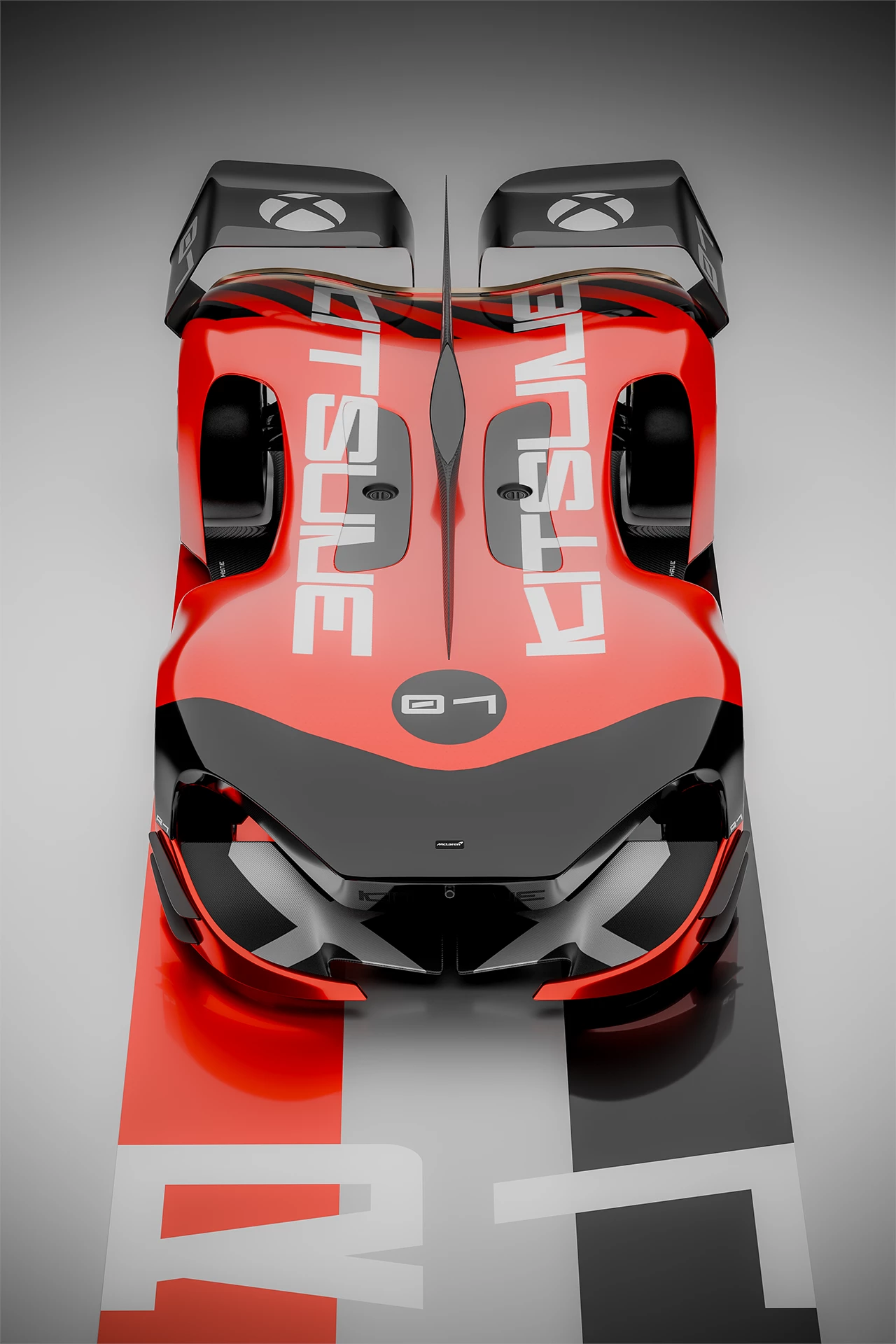 Front 3D top view